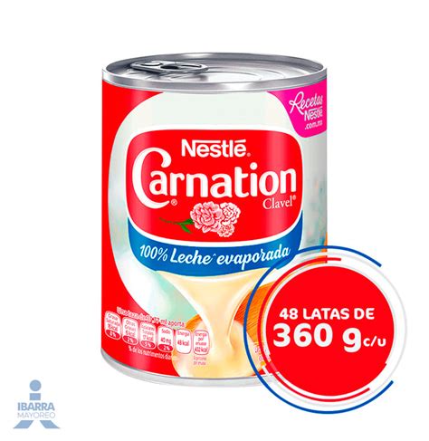 Leche Evaporada Nestle Carnation Clavel Original Lata 360 G Ibarra