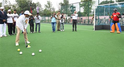 UNION MINISTER ANURAG THAKUR INAUGURATES CUTTING EDGE ASTRO TURF IN BSF