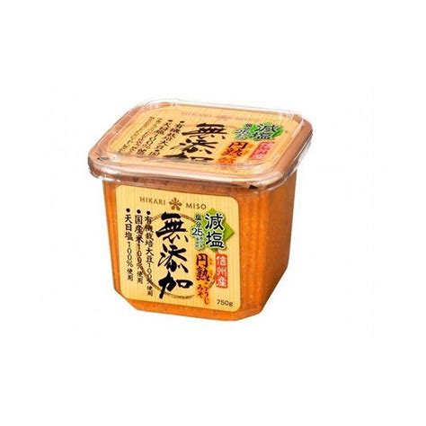 まとめ買い ひかり味噌 無添加円熟こうじみそ 減塩 750g X8個セット まとめ セット セット買い 業務用 代引不可 Qk