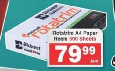 Rotatrim A4 Paper Reem 500 Sheets Offer At Frontline