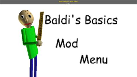 Epilepsy And Loud Noise Warning Baldi S Basics Mod Menu Madness Youtube