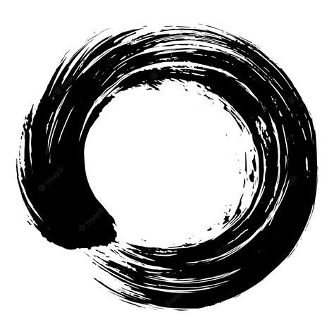 Premium Vector Enso Zen Japanese Circle Brush Stroke Shodo Sumi E