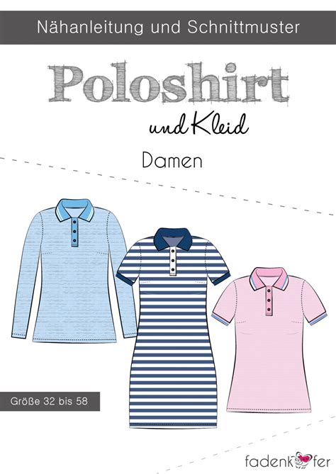 Fadenk Fer Papierschnittmuster Poloshirt Und Kleid Damen Ingas Bunte