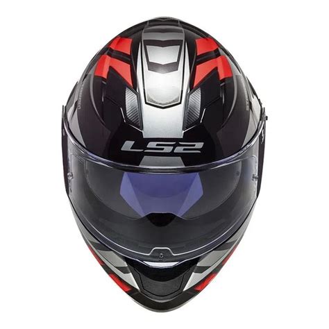 Capacete LS2 FF320 Stream Loop Preto Vermelho Viseira Interna