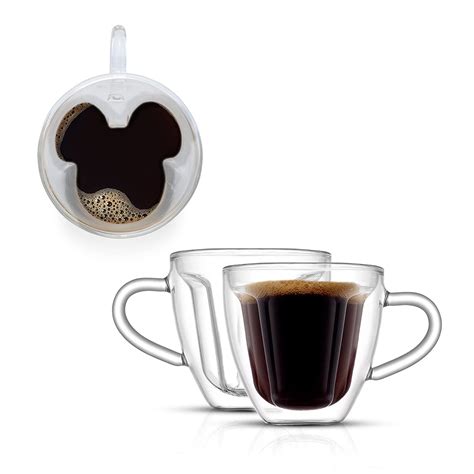 Buy Joyjolt Disney Mickey Mouse D Espresso Cups Oz Glass Cups Set