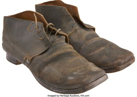 Scarce Pair of Inspector-Marked Civil War Brogans. Known also as | Lot ...