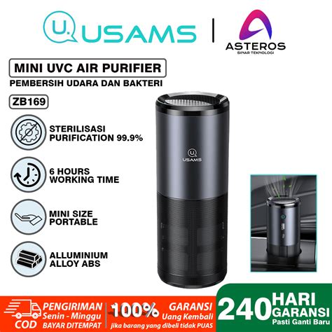 Jual USAMS ZB169 Car Air Purifier Pembersih Penjernih Udara Mobil