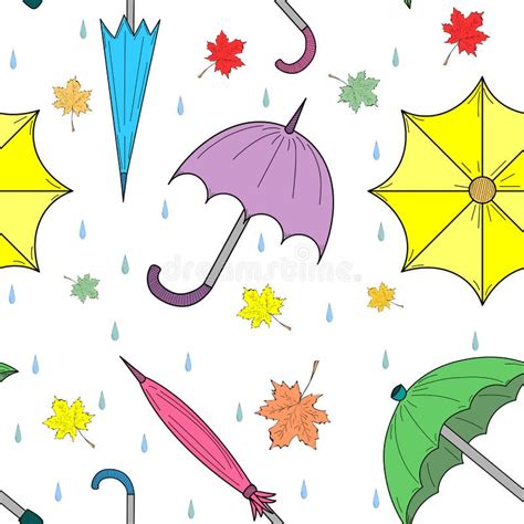 Seamless Pattern Of Colorful Hand Drawn Doodle Symbols And Numbers