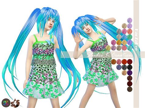 Studio K Creation Animate Hair 58 Sarina Kids Sims 4 Hairs