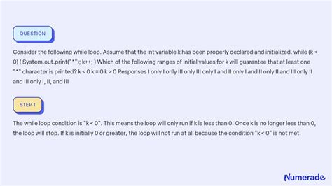 SOLVED Consider The Following While Loop Assume That The Int Variable