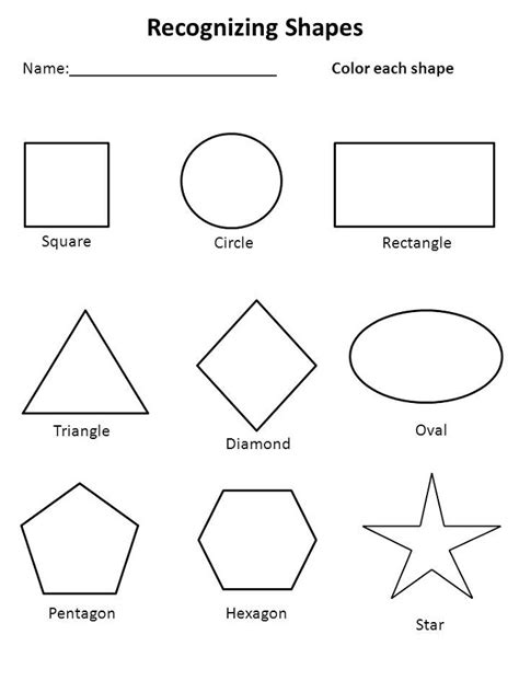 Color The Shape Worksheets Activity Shelter