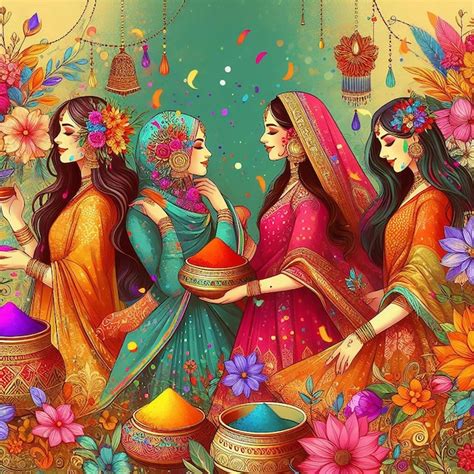 Premium Photo Beautiful Indian Festival Of Colours Happy Holi Concept