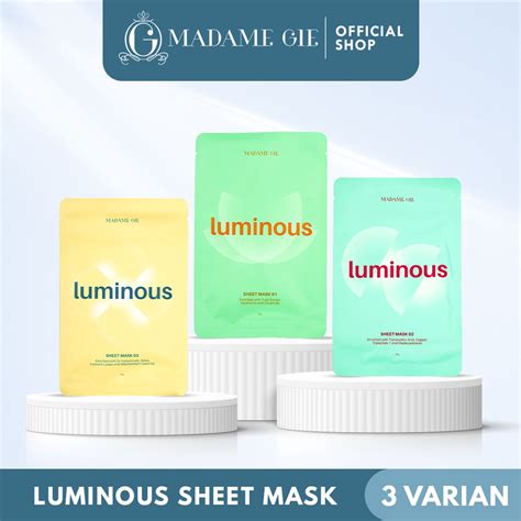 Jual Madame Gie Luminous Sheetmask Masker Wajah Face Mask Shopee