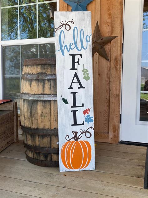 Hello Fall Welcome Porch Sign Diys