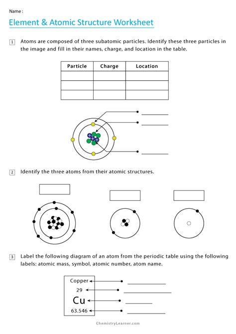 Free Printable Atomic Structure Worksheets Worksheets Library