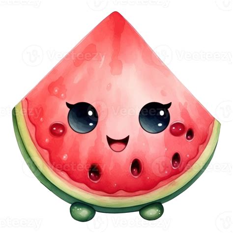 Cute Watermelon Watercolor Ai Generative 26793225 Png