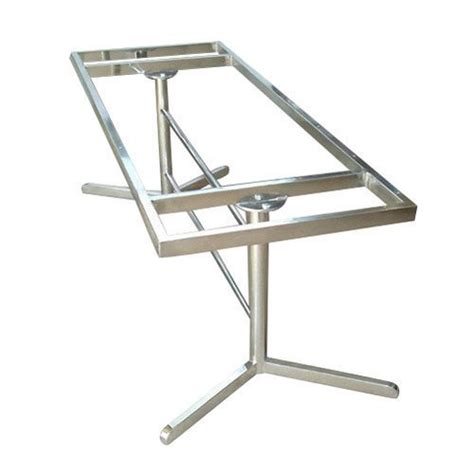 Silver Stainless Steel Cafeteria Table Frame Grade Of Material SS 304