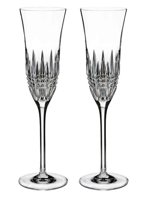 Waterford Crystal Lismore Diamond Essence Champagne Flute Set Of