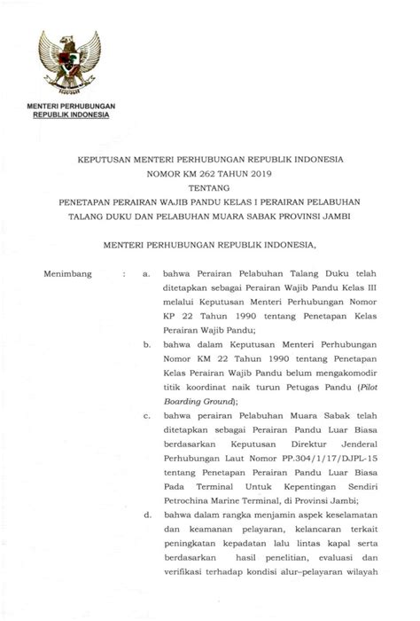 PDF KEPUTUSAN MENTERI PERHUBUNGAN REPUBLIK Jdih Dephub Go Id Assets