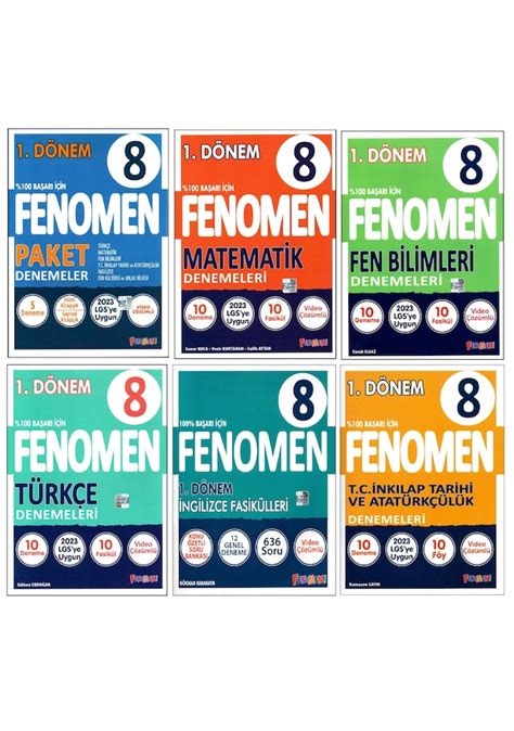 Fenomen S N F Lgs D Nem T M Dersler Paket Deneme Ve Adet Bran