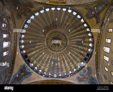 Dome Of Hagia Sophia Interior Istanbul Stock Photo Alamy