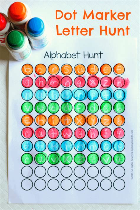 Dot Art Printables Letters