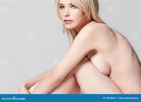Nude Beautiful Blond Woman Stock Image Image Of Legs