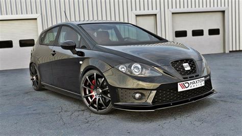 FRONT SPLITTER V 1 SEAT LEON MK2 CUPRA FR FACELIFT Gloss Black Our