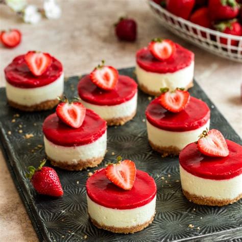 Mini Strawberry Cheesecakes California Strawberry Commission