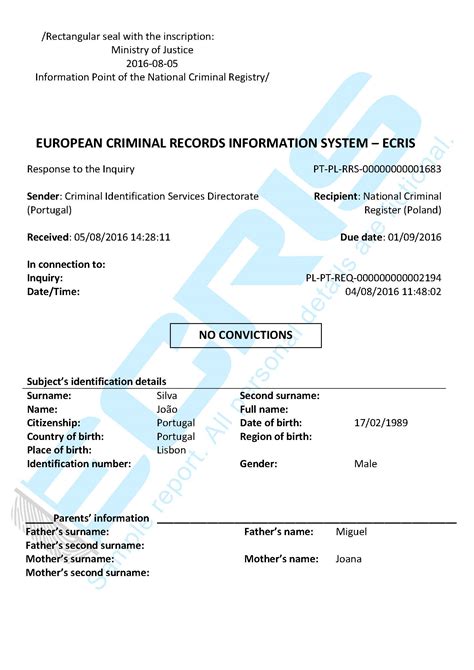 Maltese Criminal Record Check From Criminal Records Office Ecris