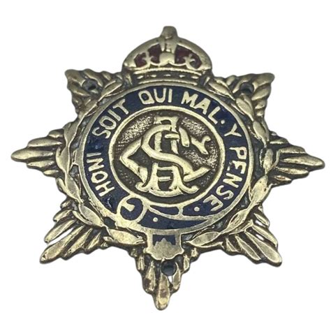 Ww1 British Army Service Corps Brass And Enamel Converted Badge