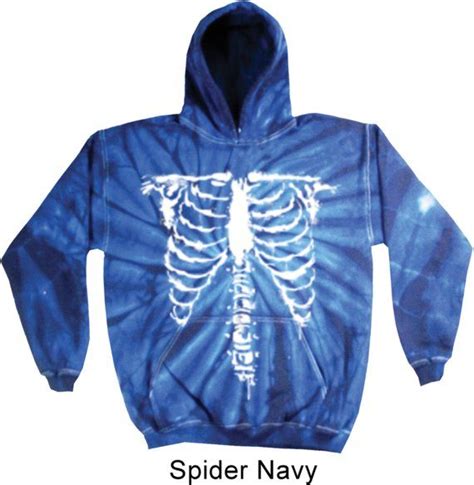 Mens Halloween Hoodie Skeleton Tie Dye Hoody 17491 8777 Skeleton Body