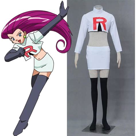 Jessie Cosplay Costumes Team Rocket Uniform Outfits For Mens And