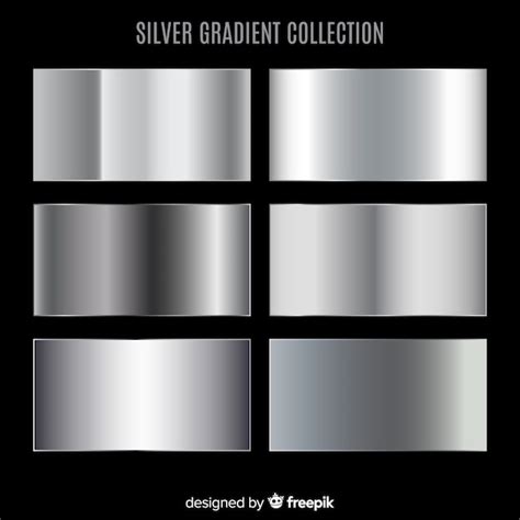 Premium Vector | Silver gradient collection