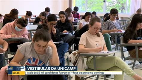 Vídeo Milhares de estudantes fizeram 1ª fase da Unicamp Bom dia SP G1