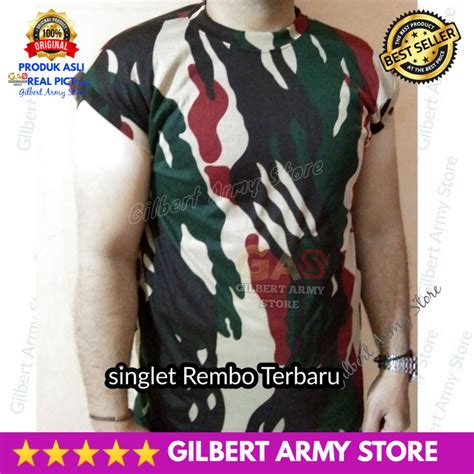 Jual Kaos Singlet Rembo Loreng Kopasus Malvinas Tni Lekbong Lengan