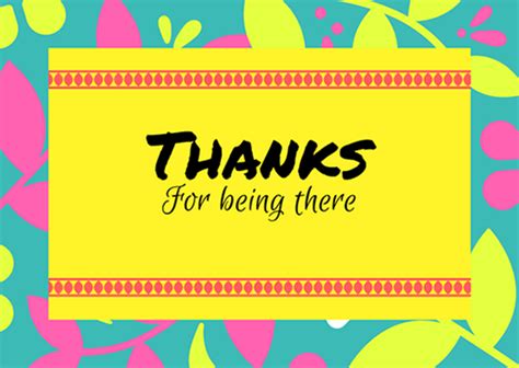 Thank You For Being There With Me Free For Everyone Ecards 123 Greetings