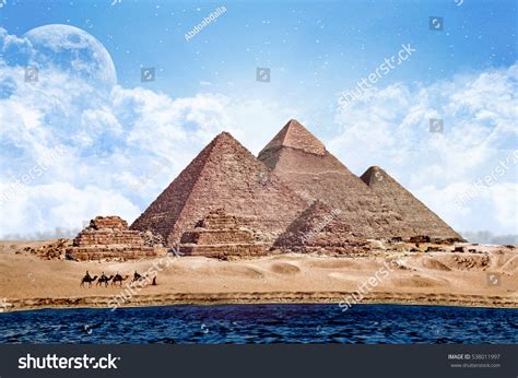 Pyramids Egypt Giza All Panorama Nile Stock Photo 538011997 | Shutterstock