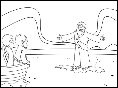 Jesus Walks On Water Clipart For Kids