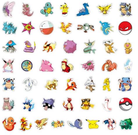 NAKLEJKI Pokemon Pikachu Zestaw 50 Szt Pikaczu Zazu Sklep EMPIK