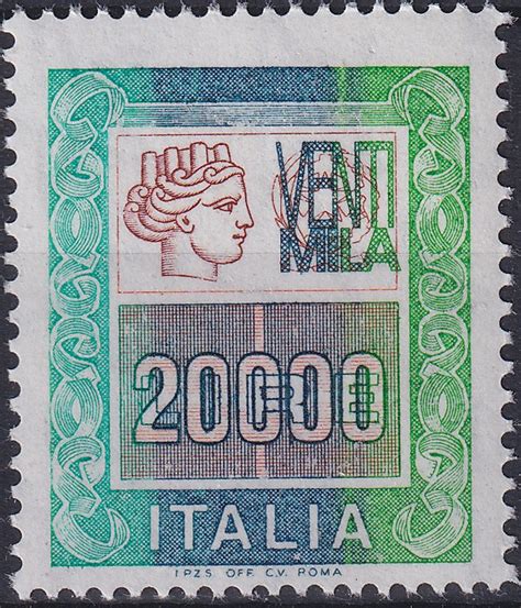 Francobolli Italia 1987 Alto Valore Da Lire 20 000