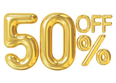 Number 50 Percent Golden Luxury 11288280 Png