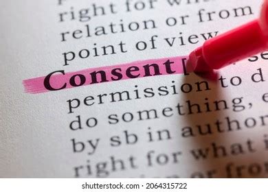 Fake Dictionary Word Dictionary Definition Consent Stock Photo