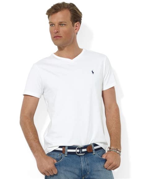 Polo Ralph Lauren Mens Core Medium Fit V Neck Cotton Jersey T Shirt In