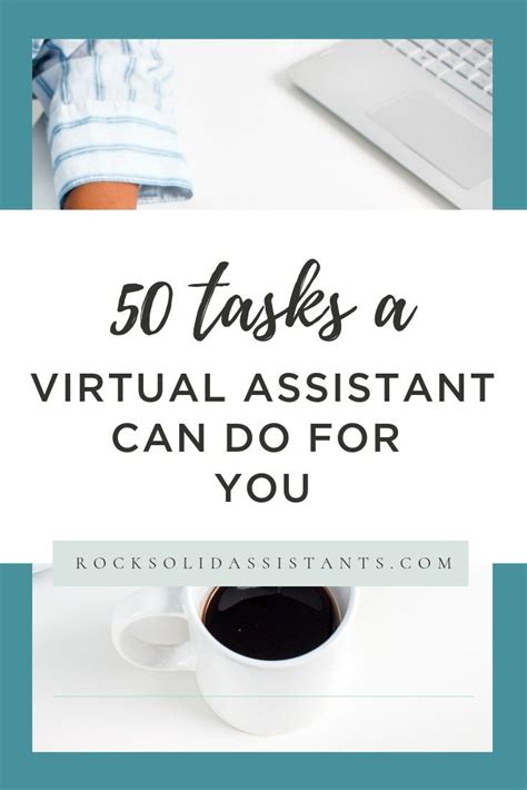 A Cup Of Coffee With The Words 50 Tasks A Virtual Assistant Can Do For You