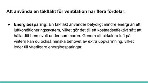 Takfl Kt Ventilation Effektiv Luftcirkulation F R B Ttre Inomhusklimat