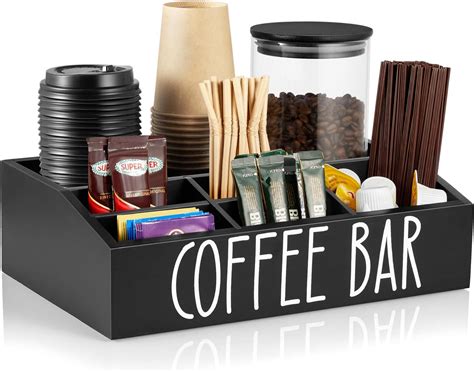 Amazon Acacia Wood Coffee Station Organizer For Countertop