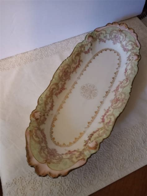 Antique Haviland Limoges Gda Ch Fields Bread Plate Serving Plate