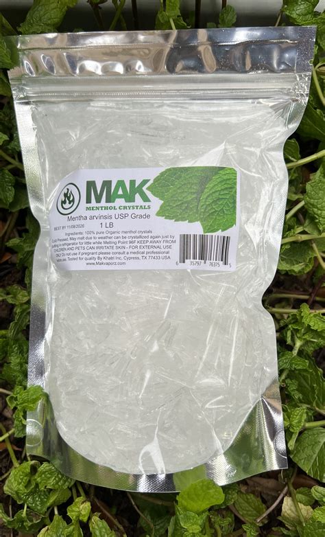 100 Pure Organic Menthol Crystals Natural Food Grade Lavender And Peppermint 1 Lb