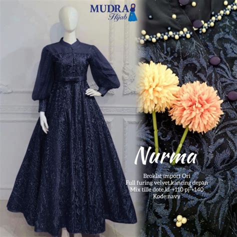 Jual Maxi Dress Nurma By Mudra Restock An Model Lengan Tidak Balon